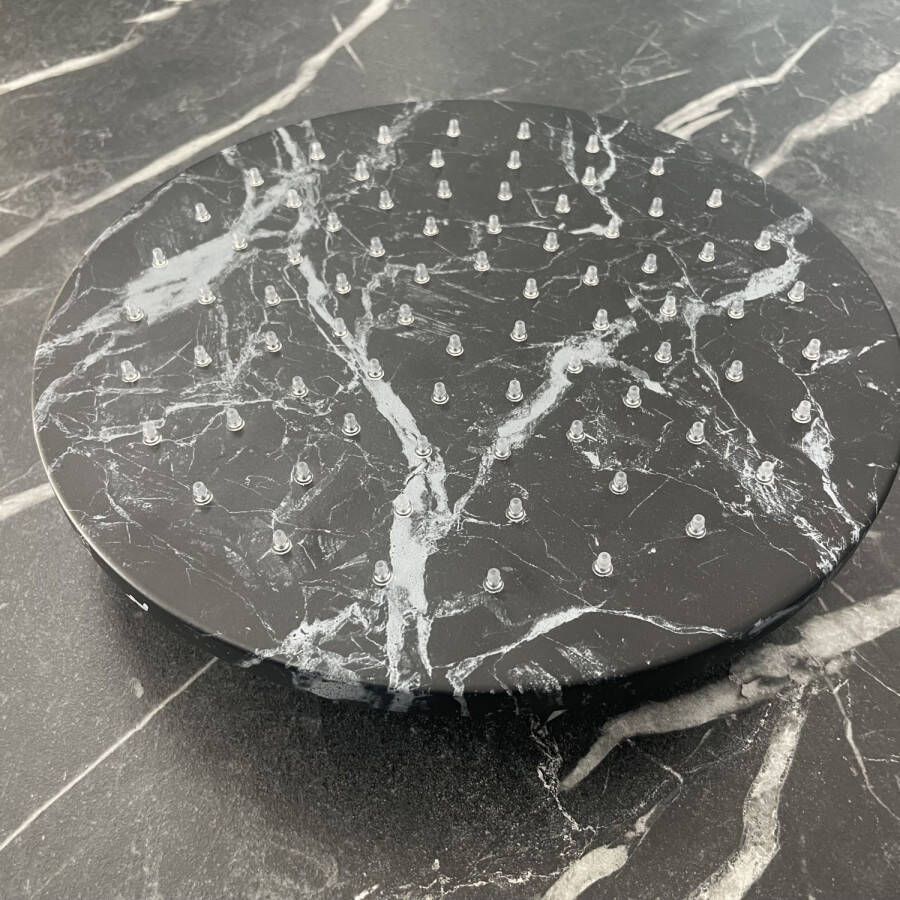 Salenzi Regendouchekop Marble 25cm Black Marble