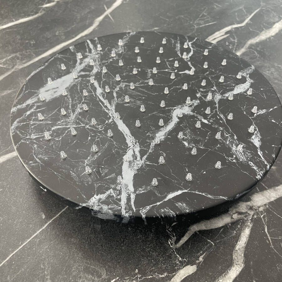 Salenzi Regendouchekop Marble 30cm Black Marble