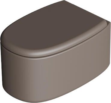 Salenzi Wandcloset Idilla 55 cm Keramiek Tornado Spoeling Mat Bruin (excl. zitting)