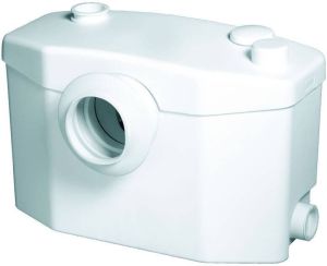 Sanibroyeur Sanipro fecalienvermaler voor WC wastafel fontein bidet en douche opvoerhoogte 5m horizontaal 100m wit 005046