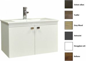 Sanicare Badkamermeubelset Q5 2 Deuren 80 cm (alle kleuren spiegel optioneel)