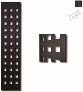 Sanicare Square designradiator 180x40cm zwart mat HRDSQUARE401800A