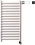 Sanicare Qubic electrische design radiator Qubic 126.4x60cm met chrome bluetooth thermostaat 565Watt chroom HRDBC 601264 C - Thumbnail 1