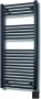 Sanicare Elektrische Design Radiator 111.8 x 45 cm 596 Watt thermostaat chroom linksonder mat zwart HRLEC 451118 A - Thumbnail 1