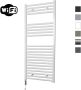 Sanicare Elektrische Radiator HWV Met Wifi 111 8x45 cm Wit 596W Met Thermostaat Wit Linksonder - Thumbnail 1