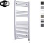 Sanicare Elektrische Radiator HWV Met Wifi 111 8x45 cm Zilver Grijs 596W Met Thermostaat Zwart Rechtsonder - Thumbnail 1