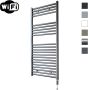 Sanicare Elektrische Radiator HWV Met Wifi 111 8x60 cm Gunmetal 730W Met Thermostaat Chroom Rechtsonder - Thumbnail 1