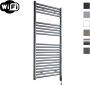 Sanicare Elektrische Radiator HWV Met Wifi 111 8x60 cm Gunmetal 730W Met Thermostaat Zwart Rechtsonder - Thumbnail 1