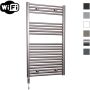 Sanicare Elektrische Radiator HWV Met Wifi 111 8x60 cm Inox Look 730W Met Thermostaat Chroom Linksonder - Thumbnail 1