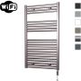 Sanicare Elektrische Radiator HWV Met Wifi 111 8x60 cm Inox Look 730W Met Thermostaat Chroom Rechtsonder - Thumbnail 1