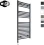 Sanicare Elektrische Radiator HWV Met Wifi 111 8x60 cm Mat Zwart 730W Met Thermostaat Zwart Linksonder - Thumbnail 1