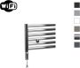 Sanicare Elektrische Radiator HWV Met Wifi 172x45 cm chroom 671W Met Thermostaat Chroom Linksonder - Thumbnail 1