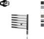 Sanicare Elektrische Radiator HWV Met Wifi 172x45 cm chroom 671W Met Thermostaat Chroom Rechtsonder - Thumbnail 1