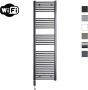 Sanicare Elektrische Radiator HWV Met Wifi 172x45 cm Gunmetal 920W Met Thermostaat Zwart Linksonder - Thumbnail 1