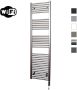 Sanicare Elektrische Radiator HWV Met Wifi 172x45 cm Inox Look 920W Met Thermostaat Zwart Rechtsonder - Thumbnail 1