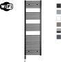 Sanicare Elektrische Radiator HWV Met Wifi 172x45 cm Mat Zwart 920W Met Thermostaat Zwart Linksonder - Thumbnail 1