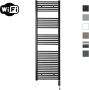 Sanicare Elektrische Radiator HWV Met Wifi 172x45 cm Mat Zwart 920W Met Thermostaat Zwart Rechtsonder - Thumbnail 1