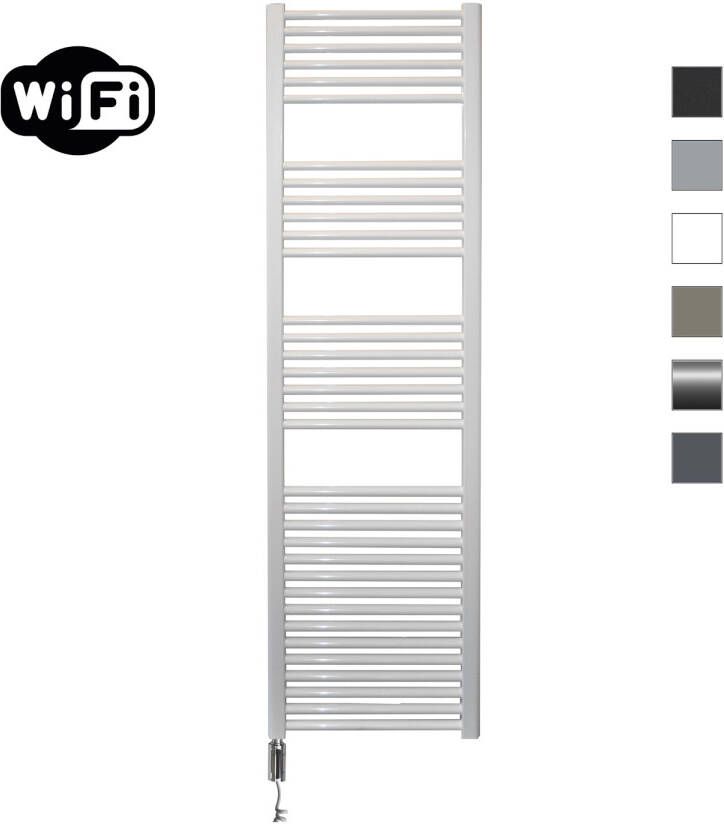 Sanicare Elektrische Radiator HWV Met Wifi 172x45 cm Wit 920W Met Thermostaat Chroom Linksonder