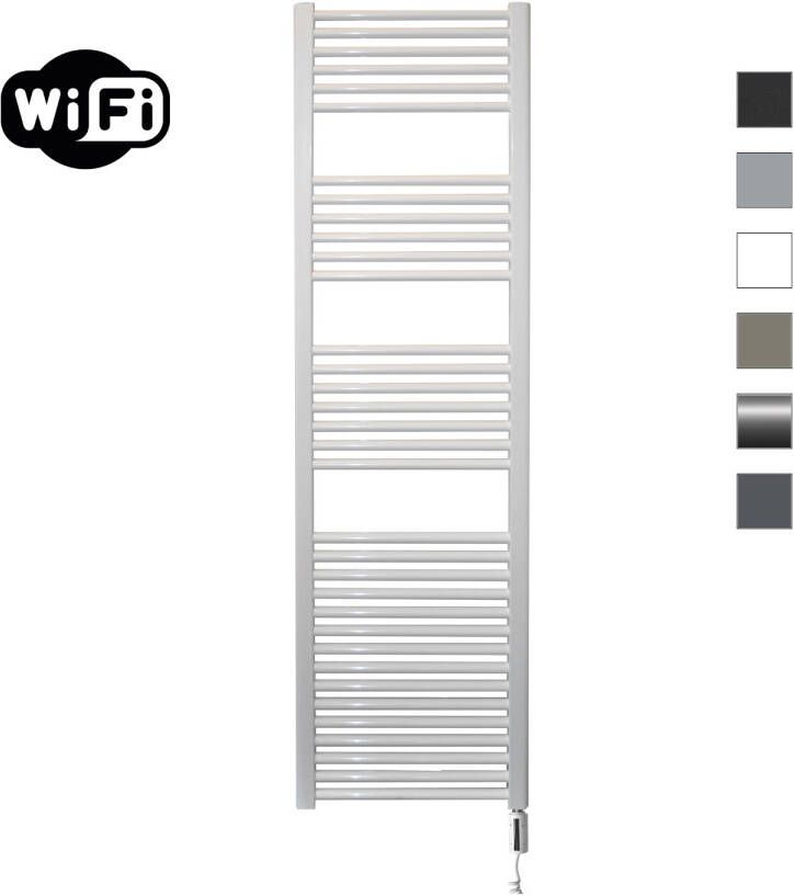 Sanicare Elektrische Radiator HWV Met Wifi 172x45 cm Wit 920W Met Thermostaat Wit Rechtsonder