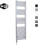 Sanicare Elektrische Radiator HWV Met Wifi 172x45 cm Zilver Grijs 920W Met Thermostaat Chroom Linksonder - Thumbnail 1