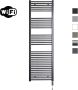 Sanicare Elektrische Radiator HWV Met Wifi 172x60 cm Gunmetal 1127W Met Thermostaat Chroom Rechtsonder - Thumbnail 1