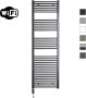 Sanicare Elektrische Radiator HWV Met Wifi 172x60 cm Gunmetal 1127W Met Thermostaat Zwart Linksonder - Thumbnail 1