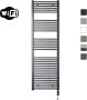 Sanicare Elektrische Radiator HWV Met Wifi 172x60 cm Gunmetal 1127W Met Thermostaat Zwart Rechtsonder - Thumbnail 1