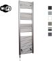 Sanicare Elektrische Radiator HWV Met Wifi 172x60 cm Inox Look 1127W Met Thermostaat Chroom Linksonder - Thumbnail 1