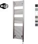 Sanicare Elektrische Radiator HWV Met Wifi 172x60 cm Inox Look 1127W Met Thermostaat Zwart Rechtsonder - Thumbnail 1