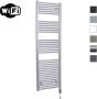 Sanicare Elektrische Radiator HWV Met Wifi 172x60 cm Zilver Grijs 1127W Met Thermostaat Chroom Rechtsonder - Thumbnail 1