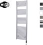 Sanicare Elektrische Radiator HWV Met Wifi 172x60 cm Zilver Grijs 1127W Met Thermostaat Zwart Rechtsonder - Thumbnail 1