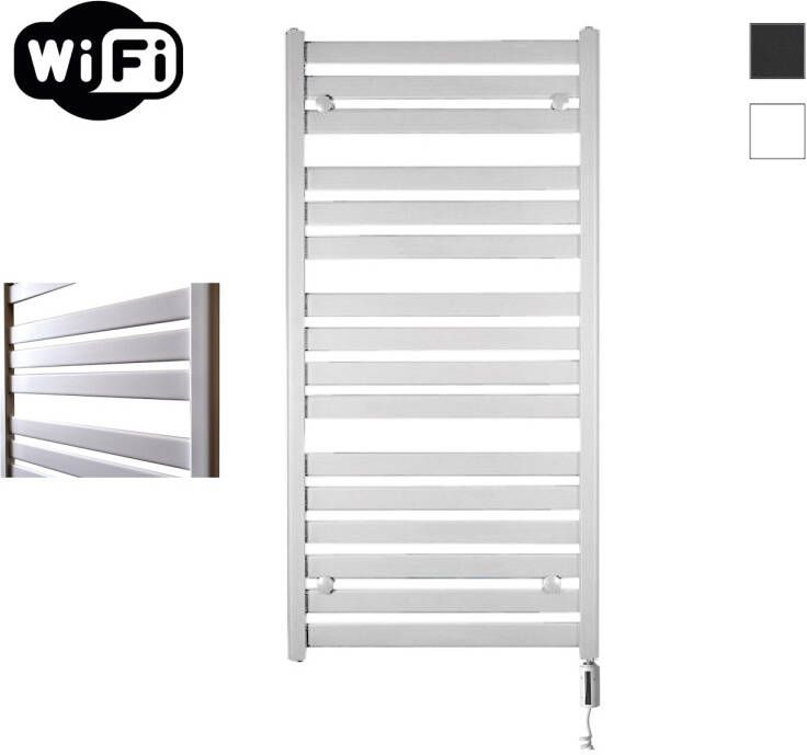 Sanicare HVW Moda electrische WifiRadiator 120x60cm mat wit met thermostaat wit rechtsonder HRDWW 601200 W