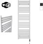 Sanicare HVW Moda electrische WifiRadiator 160x60cm mat wit met thermostaat chroom rechtsonder HRDWC 601600 W - Thumbnail 1