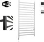 Sanicare Elektrische Radiator HWV Qubic Met Wifi 126 4x60 cm Wit 773W Met Thermostaat Wit Linksonder - Thumbnail 1