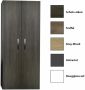 Sanicare Kolomkast Q1 Q12 Q17 2-Deurs Soft-Closing Chromen Greep 160x67x32 cm Antraciet - Thumbnail 1