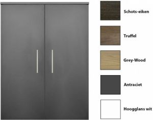 Sanicare Kolomkast Q4 Q15 2-Deurs Soft-Closing 90x67x32 cm Grey-Wood