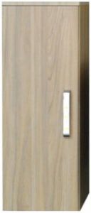 Sanicare Kolomkast Q9 Q10 Q11 Soft-Close Deur Chromen Greep 90x33 5x32 cm Grey-Wood