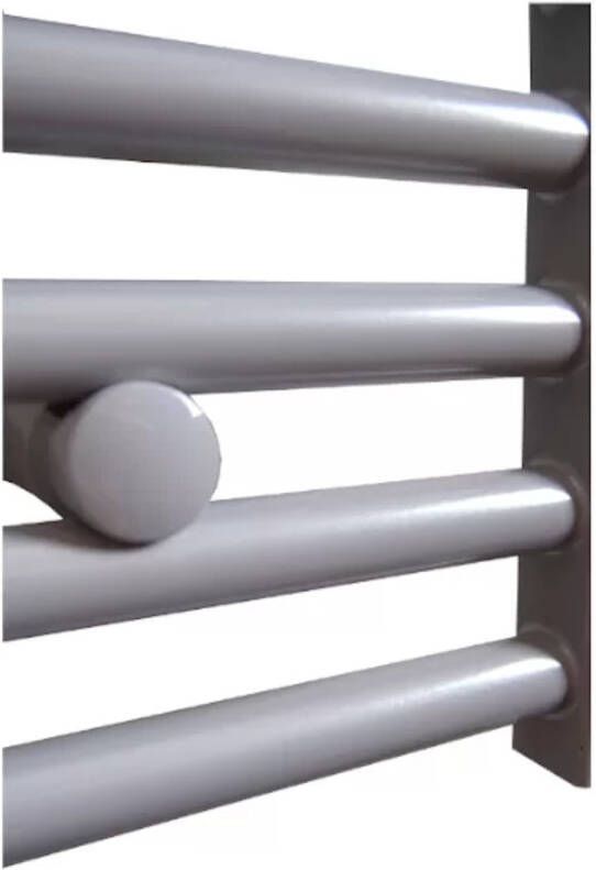 Sanicare electrische design radiator 111 8 x 45 cm. zilver-grijs met WiFi thermostaat zwart HRAWZ451118 Z