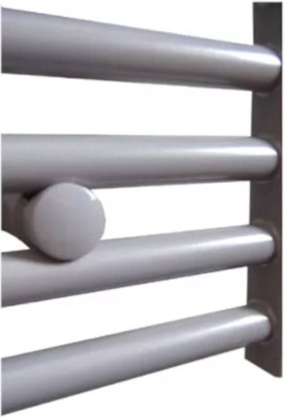 Sanicare electrische design radiator 111 8 x 60 cm. zilver grijs met WiFi thermostaat chroom HRAWC601118 Z