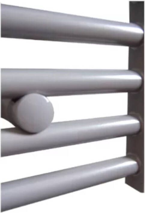 Sanicare electrische design radiator 111 8 x 45 cm. zilver-grijs met WiFi thermostaat chroom HRAWC451118 Z