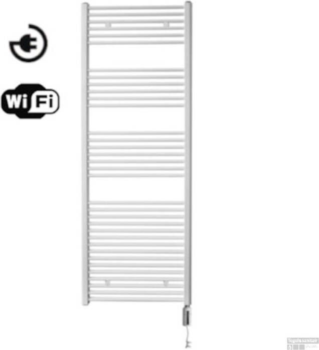 Sanicare electrische design radiator 172 x 45 cm. wit met WiFi thermostaat wit HRAWW451720 W