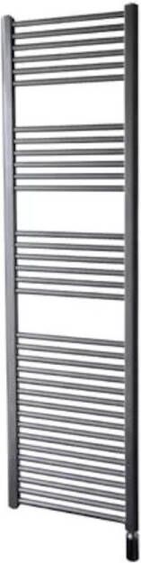 Sanicare electrische design radiator 172 x 60 cm. inox-look met WiFi thermostaat zwart HRAWZ601720 I
