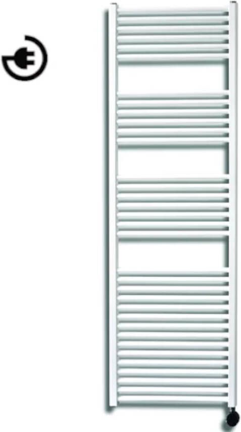 Sanicare electrische design radiator 172 x 60 cm. wit met WiFi thermostaat zwart HRAWZ601720 W
