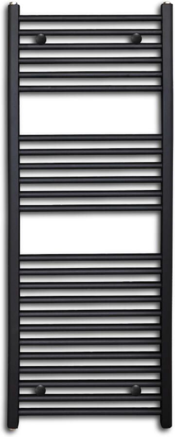 Sanicare Design Radiator Lumara Aluminium 120x50 cm 750 Watt Mat Zwart