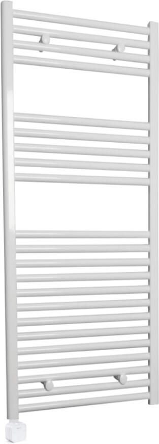Sanicare Electrische Wifi Radiator HPW Carini 111 8x60 cm Wit Met Thermostaat Wit Linksonder