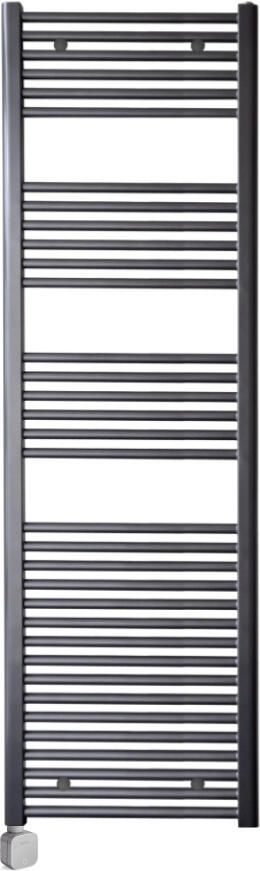 Sanicare Electrische Wifi Radiator HPW Carini 172x45 cm Gunmetal Met Thermostaat Zilver Linksonder