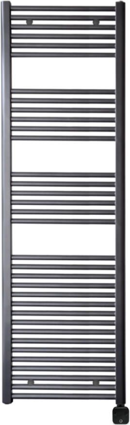 Sanicare Electrische Wifi Radiator HPW Carini 172x60 cm Gunmetal Met Thermostaat Zwart Rechtsonder