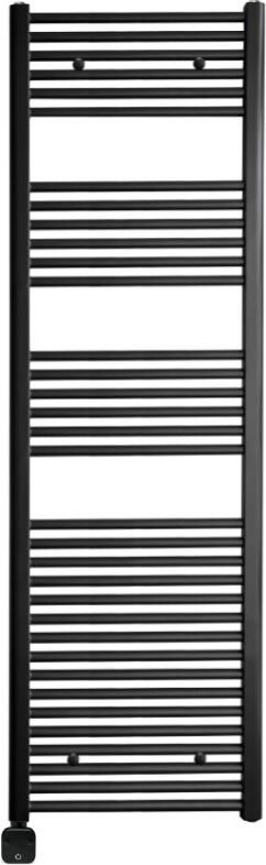 Sanicare Electrische Wifi Radiator HPW Carini 172x60 cm Mat Zwart Met Thermostaat Zwart Linksonder