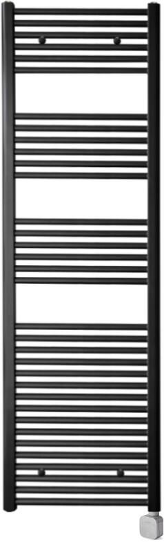 Sanicare Electrische Wifi Radiator HPW Carini 172x45 cm Zwart Met Thermostaat Zilver Rechtsonder