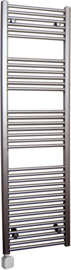 Sanicare Electrische Wifi Radiator HPW Carini 172x60 cm Inox-look Met Thermostaat Zilver Linksonder